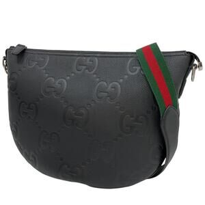 Gucci Jumbo GG Shoulder Bag Black